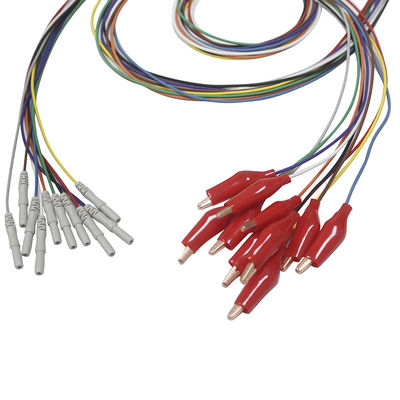 Agrippeur de style du vacarme 1.5mm avec l'électrode de fils de l'or plaquée par électrodes molles EEG EMG de l'agrafe EEG de coquille