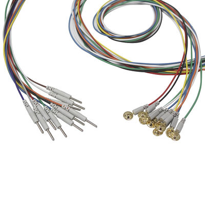 Le type électrodes de tasse de prise du vacarme 2,0 de chapeau d'EEG a plaqué l'électrode de fils de l'or EEG SME