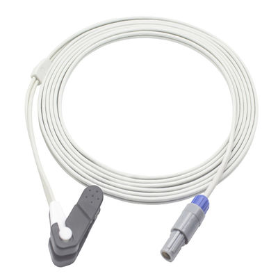La borne du capteur 6 de Biocare BM-9000 Spo2 agrafe Veternar d'oreille de 40 degrés coupent la sonde SpO2
