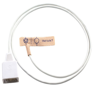 Tissu de bout droit adulte jetable de peau de nouveau-né de longueur de câble du capteur SpO2 85cm de datex