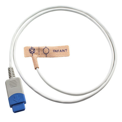 Sonde SpO2 jetable adulte jetable de tissu de bout droit de peau de nouveau-né d'Ohmeda 9pin TS-AF-25 de datex