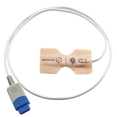Sonde SpO2 jetable adulte jetable de tissu de bout droit de peau de nouveau-né d'Ohmeda 9pin TS-AF-25 de datex