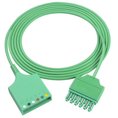 Câble Pin Connector simple de tronc d'extension de Drager ECG de câble d'adaptateur de tronc de Siemens Draeger MS16256 6Lead ECG