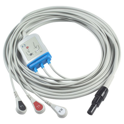 Kontron 125 128 câble de câble de VSM510 ECG et de Pin Connector ECG de la rupture 7 des fils 3Lead AHA