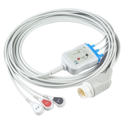 Câble de la rupture ECG de câbles et de fils 3Lead M1735A de Philips 8Pin ECG