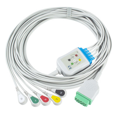 Câble du connecteur ECG de la rupture 11pin du CEI d'avance de câbles et de fils 5 de GE Marquette CBM-05NA-10AS-0001 ECG