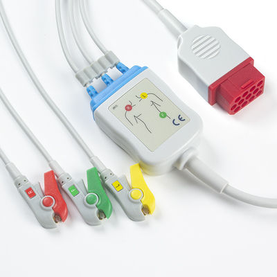 Les nouveaux BM3 BM5 ECG câbles et fils 12 Pin Connector ECG de Bionet câblent l'agrafe d'agrippeur du CEI de 3 avances