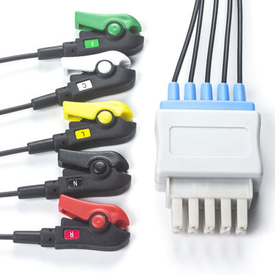 Fil de connexion translucide du rayon X ECG d'avance du câble 5 du datex IRM Radiao