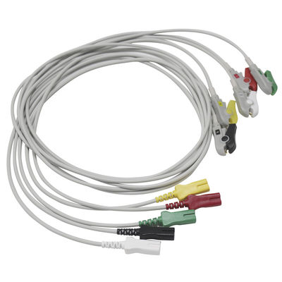 LL ECG Leadwires 5 Lead Snap Grabber type à double broche AAMI 6PIN Bionet Datex S-iemens GE-Hellige Kontron