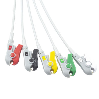 Pour Omron > Colin, câble ECG et câbles plombs à connexion directe compatibles 5Lead IEC Grabber