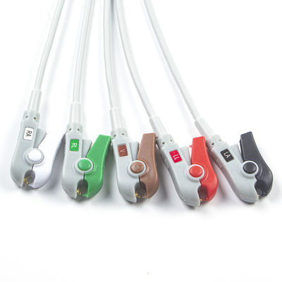Hellige Cable ECG à connexion directe compatible et câbles de plomb 5Lead AHA Grabber