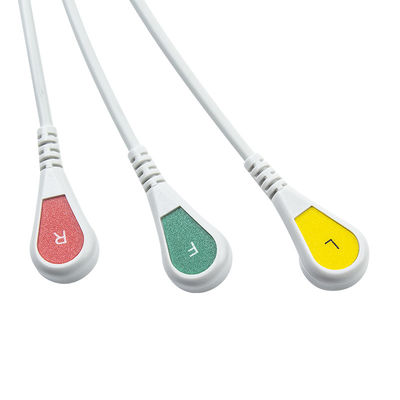 Hellige Cable ECG à connexion directe compatible et câbles conducteurs pour 3Lead IEC Snap
