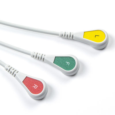 Hellige Cable ECG à connexion directe compatible et câbles conducteurs pour 3Lead IEC Snap