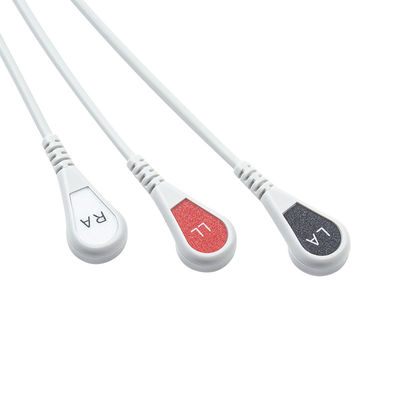 Pour Welch Allyn Compatible Aha Iec ECG câble 008-0880-00 3 plomb Aha Snap