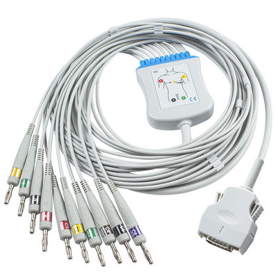 L'électrocardiogramme lié directement de Mortara câblent le câble de 9293-021-50 ECG pour ELI 100, ELI 200, la banane 4,0 d'ELI 50