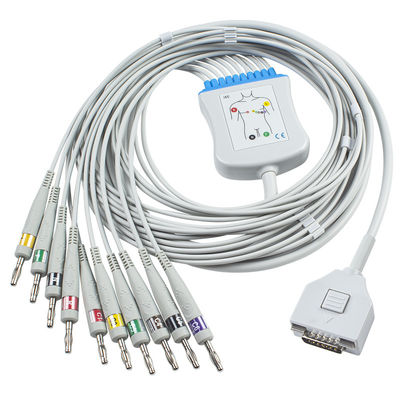 Fukuda JE moniteur patient d'électrocardiogramme du câble KP-500 KP-500D Cardisuny d'électrocardiogramme câblent 10 le connecteur de la banane 4,0 du CEI de fils de connexion