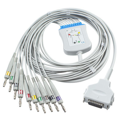 Cordes du câble ECG de moniteur patient de l'électrocardiogramme 10Leads de la banane 4,0 du CEI de Fukuda Denshi CP-101LD FX101 FX-7202