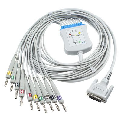 Le CEI lié directement compatible 4.0Banana de câble et de fils de l'électrocardiogramme 2,400095 de Schiller