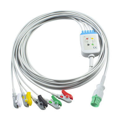 Promed PM-12 PM-12C PM-12D câbles ECG et fils de plomb 14 broches connecteur ECG câble 3 plomb IEC snap