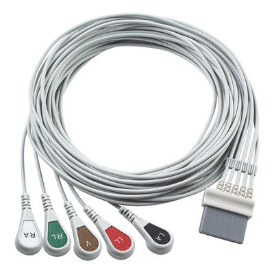 Les câbles ECG de Schiller et les fils de plomb 7 broches Connecteur ECG câble 5 plomb IEC