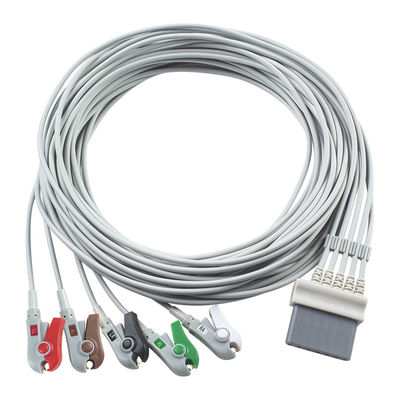 Les câbles ECG de Schiller et les fils de plomb 7 broches Connecteur ECG câble 5 plomb IEC