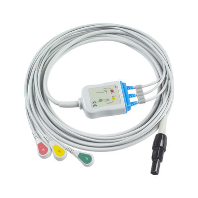 Welch allyn Propaq LT câbles ECG et câbles de plomb câble de patient 3 câble de plomb ECG câble de plomb 008-0879-00 IEC Snap
