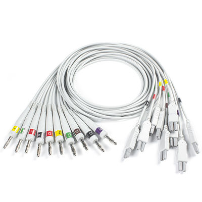 Norav Quark C12x ECG diagnostique 12 Test de stress au plomb ECG cosmétique avec câble de patient TPU