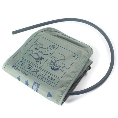 Manche de sphygmomanomètre NIBP Manche adulte de grande taille Sphygmomanomètre tube unique 22-42 cm