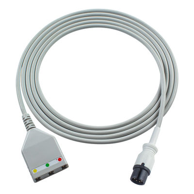 AAMI 6Pin câble de tronc d'ECG Edan style LL câble à 3 conduits 1.30M