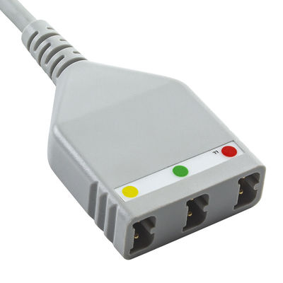 AAMI 6Pin câble de tronc d'ECG Edan style LL câble à 3 conduits 1.30M