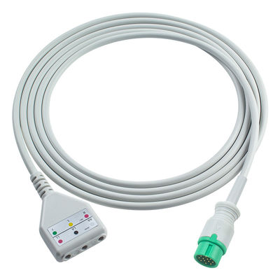Le câble de tronc de l' ECG de Comen est de type DD, avec trois fils de plomb.
