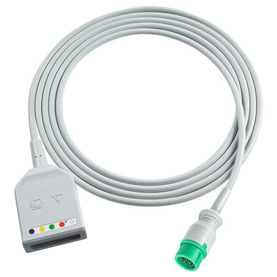 Cable d'adaptateur de tronc d'ECG à 12 broches 5 plomb 0010-30-42719 009-004728-00 Cable d'extension d'ECG