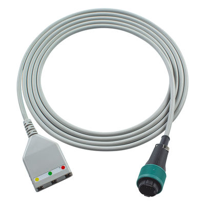 Le câble de tronc de l' ECG Saad 8Pin Saad Euro Style câble à 3 plombs 1.30M