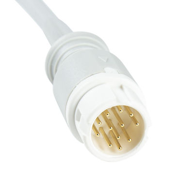PH 12Pin ECG câble de tronc Phil-ips Din style 3plomb câble 1.30M