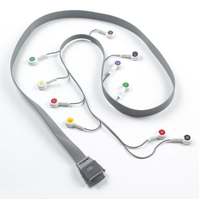 Cable Holter à ECG en plomb gris 10 Compatible avec l'instrument biomédical Edan