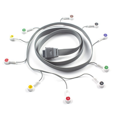Cable Holter à ECG en plomb gris 10 Compatible avec l'instrument biomédical Edan