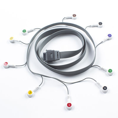 Cable Holter à ECG en plomb gris 10 Compatible avec l'instrument biomédical Edan