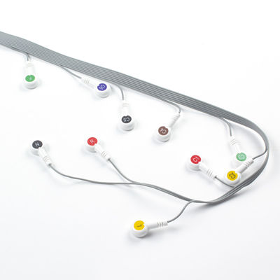 Cable Holter à ECG en plomb gris 10 Compatible avec l'instrument biomédical Edan