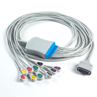 EDAN Dx12 10Lead ECG Holter Cable Snap 2.2M câble de tronc et fils de plomb longueur 0.8/1.2M