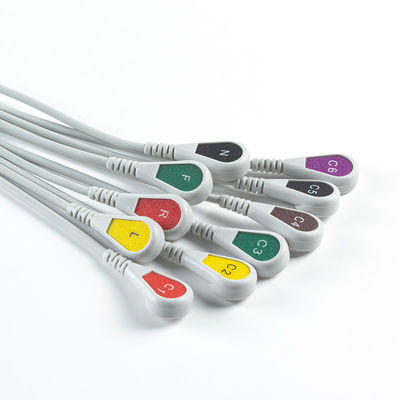 EDAN Dx12 10Lead ECG Holter Cable Snap 2.2M câble de tronc et fils de plomb longueur 0.8/1.2M