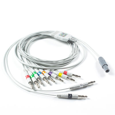 Compatible avec le câble d'ECG Welch Allyn AHA Banana pour l'ECG au repos PCR 100, SE-PRO-600 Cardioperfect Pro Recorder