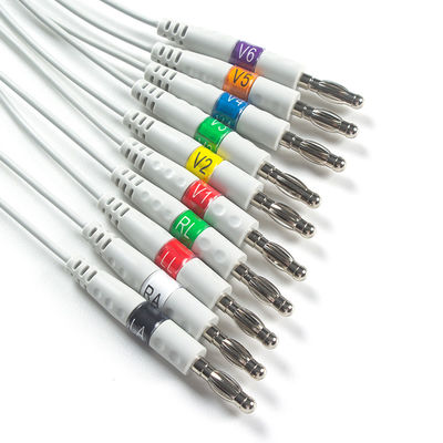Compatible avec le câble d'ECG Welch Allyn AHA Banana pour l'ECG au repos PCR 100, SE-PRO-600 Cardioperfect Pro Recorder