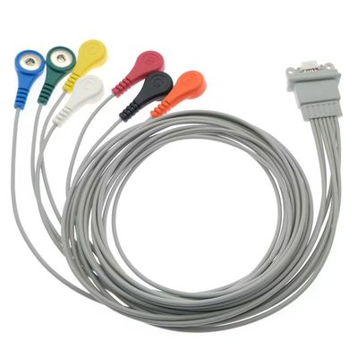Compatible avec le Schiller Medilog AR12 Plus ECG Holter Cable 7Lead IEC Snap AR4 Plus FD5