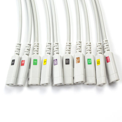 Condensé ECG plomb Compatible avec le câble de diagnostic ECG sans latex 10Lead IEC Grabber