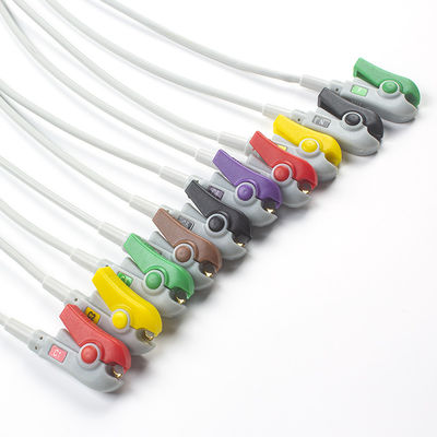 Condensé ECG plomb Compatible avec le câble de diagnostic ECG sans latex 10Lead IEC Grabber