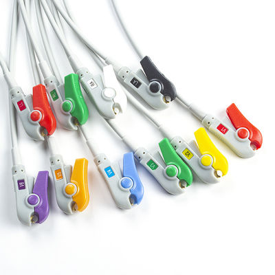 Condensé ECG plomb Compatible avec le câble de diagnostic ECG sans latex 10Lead IEC Grabber