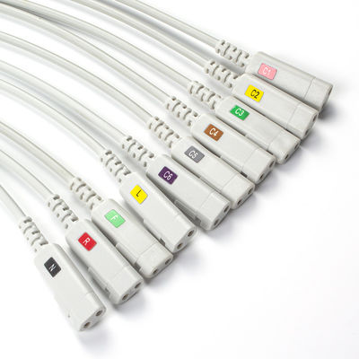 Condensé ECG plomb Compatible avec le câble de diagnostic ECG sans latex 10Lead IEC Grabber