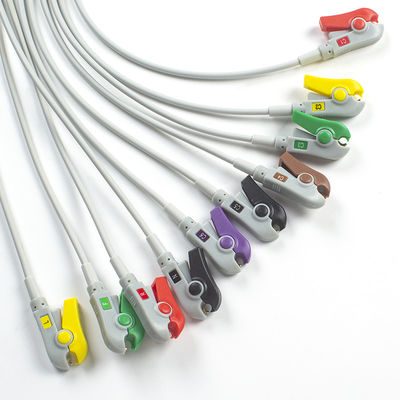 Condensé ECG plomb Compatible avec le câble de diagnostic ECG sans latex 10Lead IEC Grabber