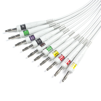 Cable de diagnostic GE ECG 10Lead IEC Banana compatible avec les produits GE AM4, AM5, CASE 12, CASE 15, CASE 16, CENTRAL MAC12