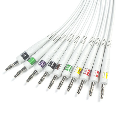 Cable de diagnostic GE ECG 10Lead IEC Banana compatible avec les produits GE AM4, AM5, CASE 12, CASE 15, CASE 16, CENTRAL MAC12